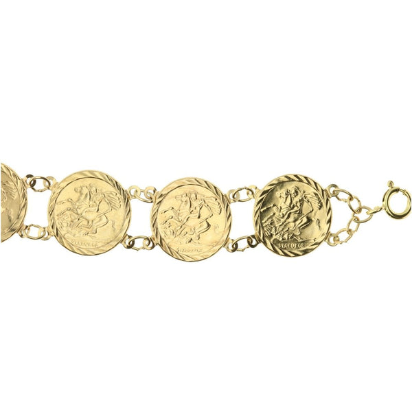 9ct Gold St George Bracelet - 5.3g