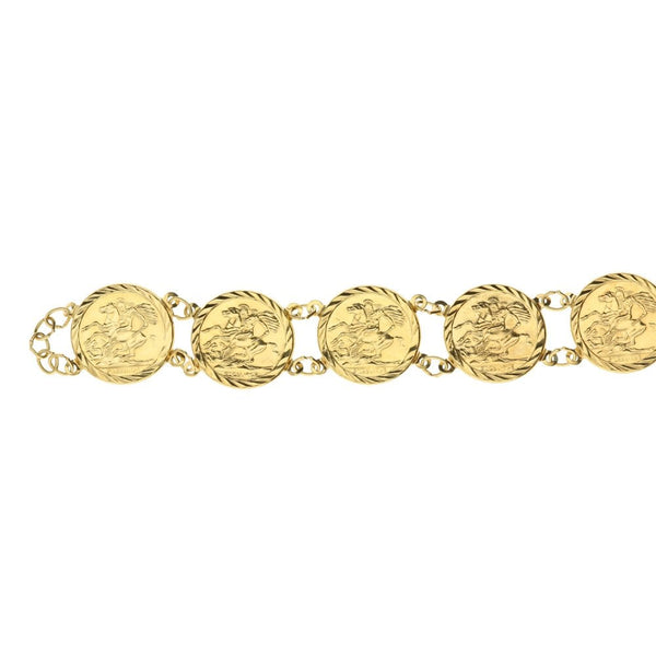 9ct Gold St George Bracelet - 5.3g