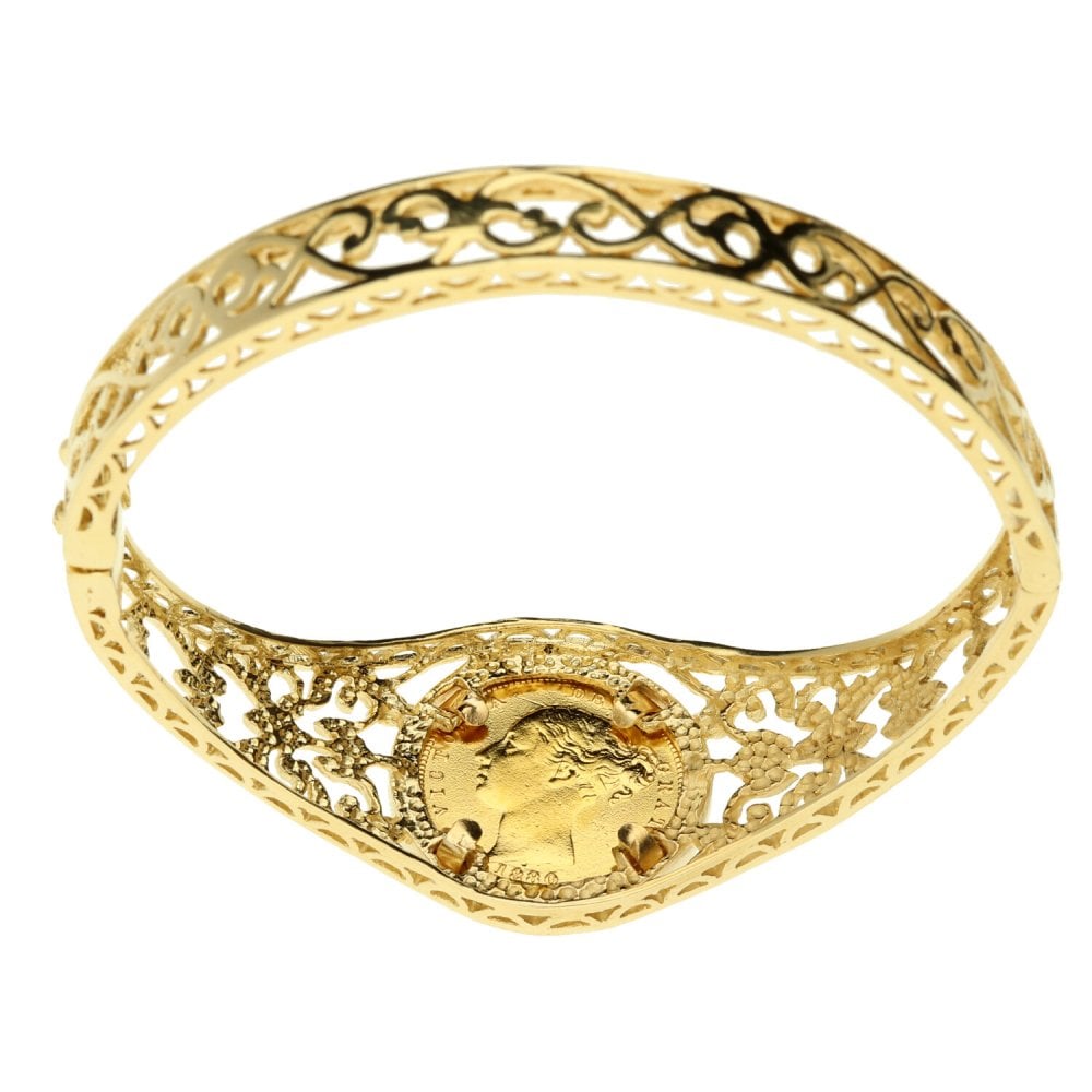 Gold 1880 Half-Sovereign Bangle - 22.5g