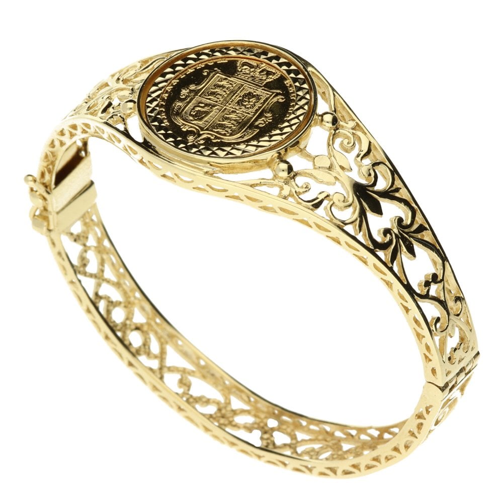 Gold 1880 Half-Sovereign Bangle - 22.5g