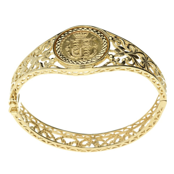 Gold 1880 Half-Sovereign Bangle - 22.5g