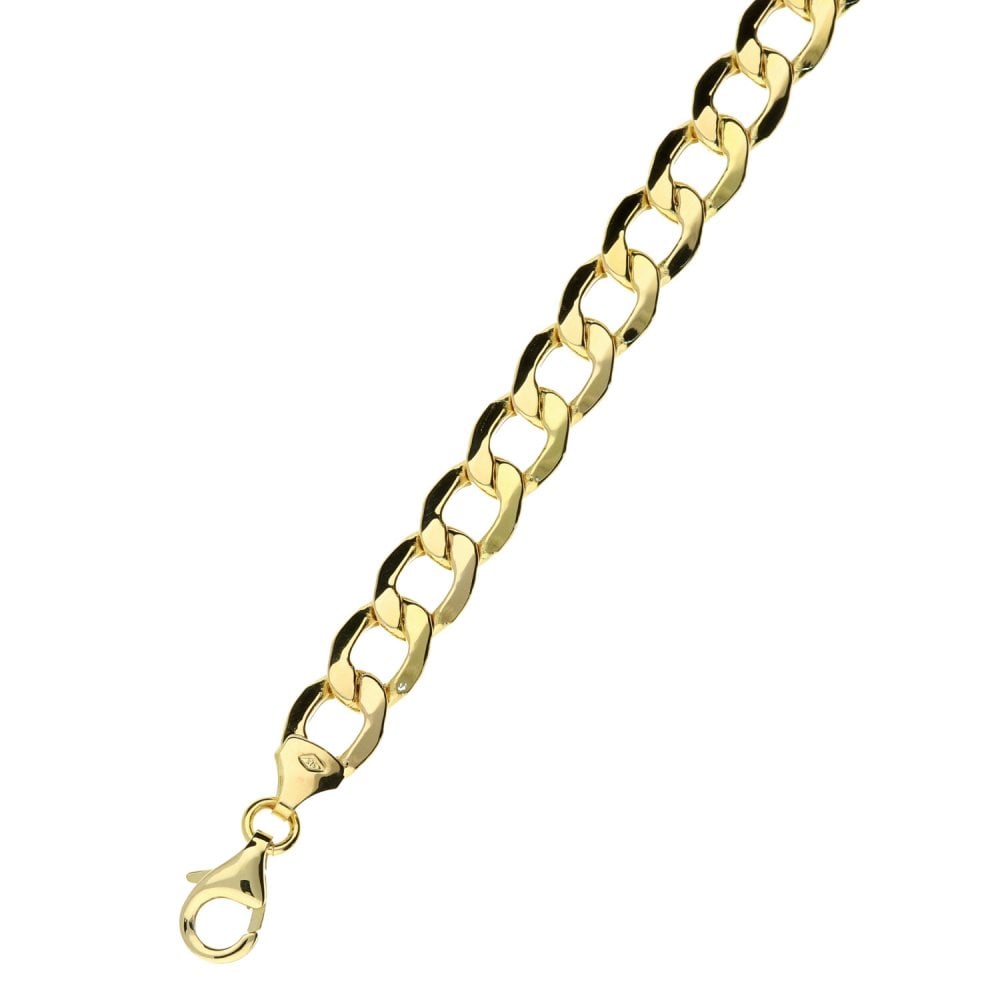 9ct Yellow Gold Hollow Curb Bracelet - 5.0g
