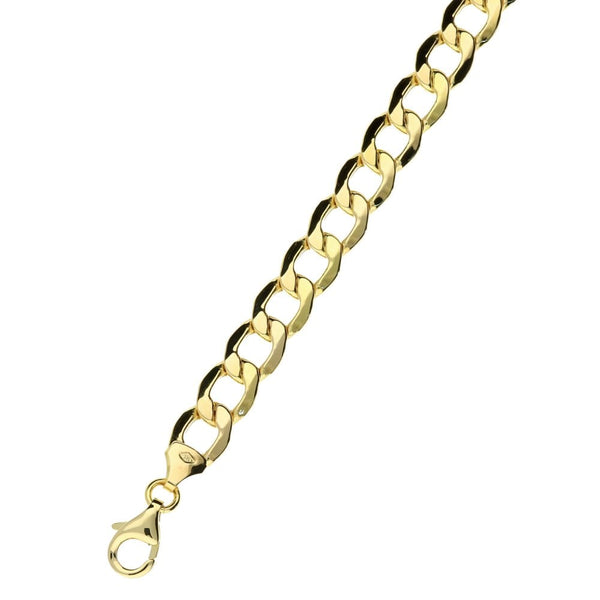 9ct Yellow Gold Hollow Curb Bracelet - 5.0g