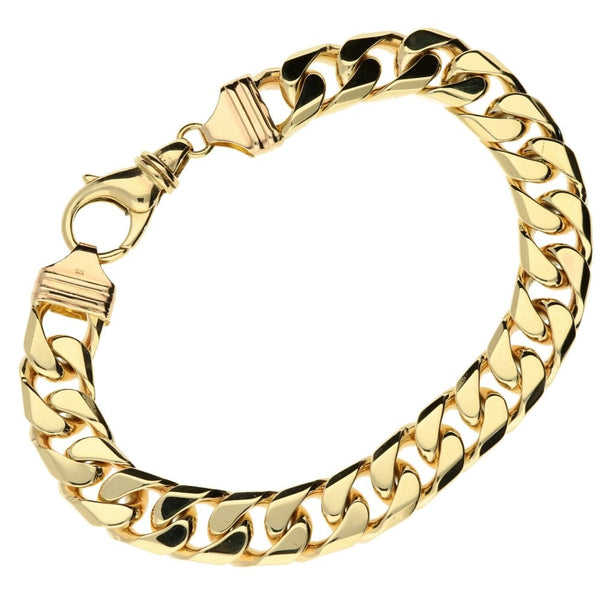 9ct Yellow Gold Heavy Curb Bracelet 59.6g