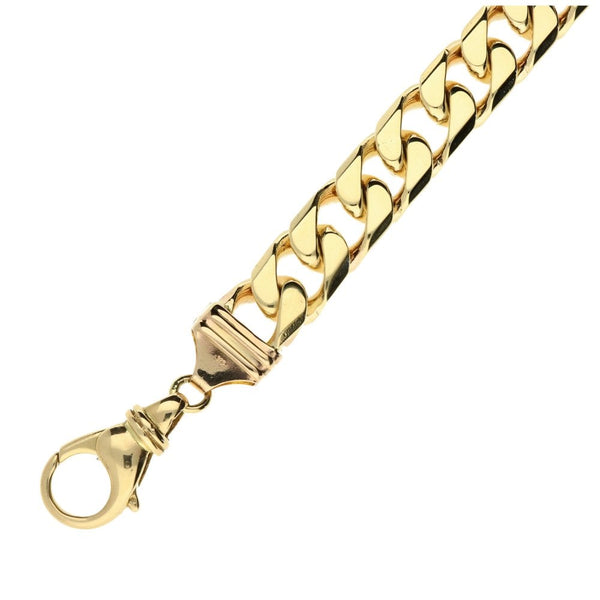 9ct Yellow Gold Heavy Curb Bracelet 59.6g