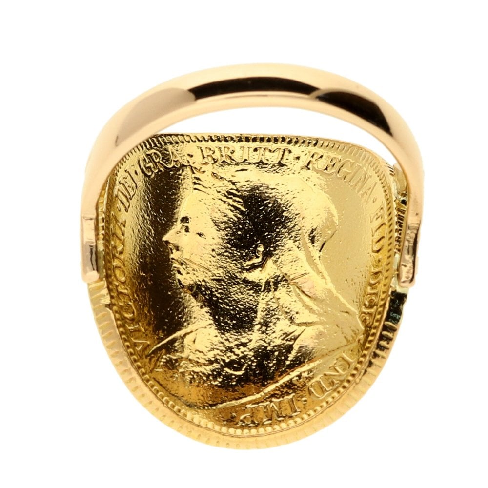 1901 Bent-Over Full Sovereign Ring - 9.0g