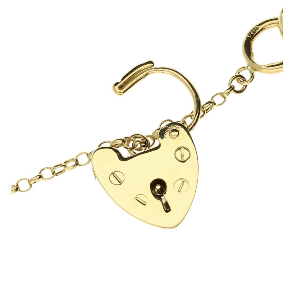 9ct Yellow Gold Curb Bracelet & 21st-Key Charm - 26.2g