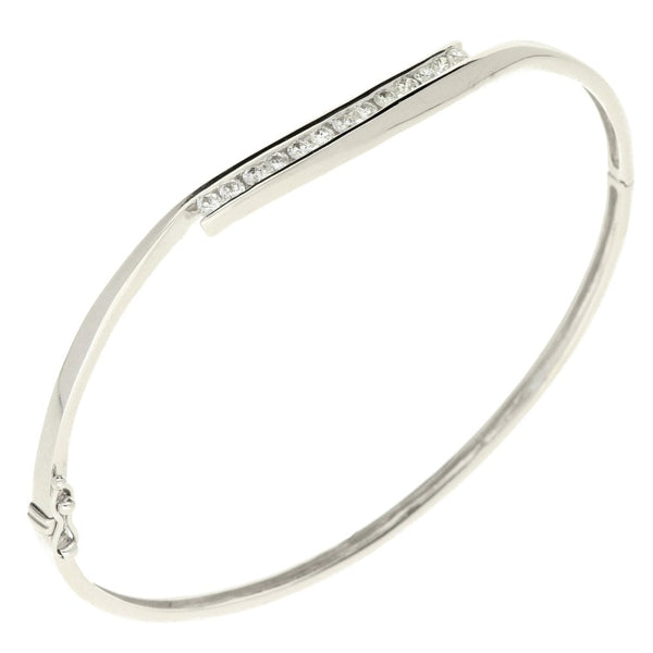 9ct White Gold 0.36ct Diamond Bangle