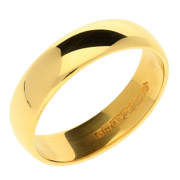 22ct Yellow Gold 5mm Wedding Ring - Size R½