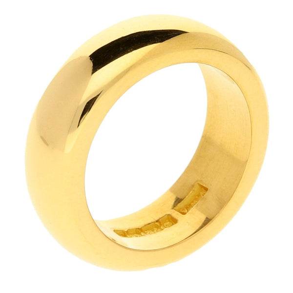 22ct D Shape Heavy Yellow Gold Wedding Ring - 17.4g Size K