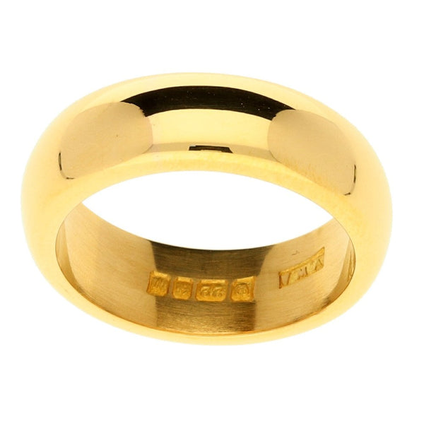22ct Heavy Yellow Gold Wedding Ring - 14g- Size N