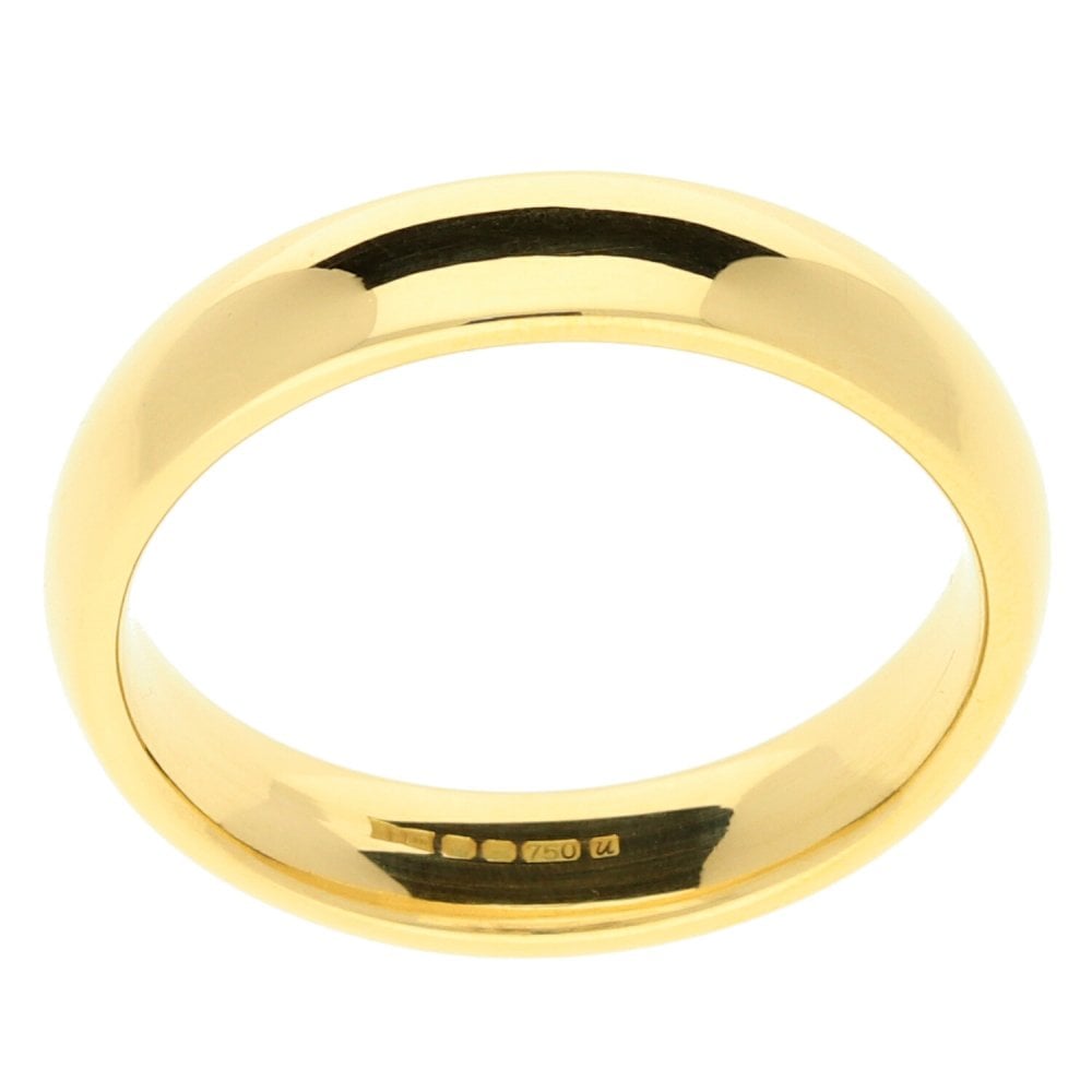 18ct Yellow Gold Wedding Ring 9.6g - Size V