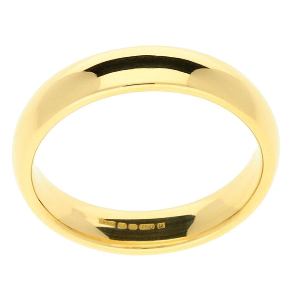 18ct Yellow Gold Wedding Ring 9.6g - Size V