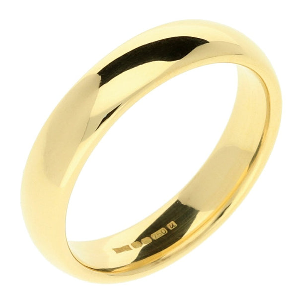 18ct Yellow Gold Wedding Ring 9.6g - Size V