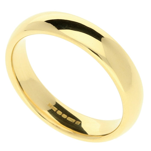 18ct Yellow Gold Wedding Ring 9.6g - Size V