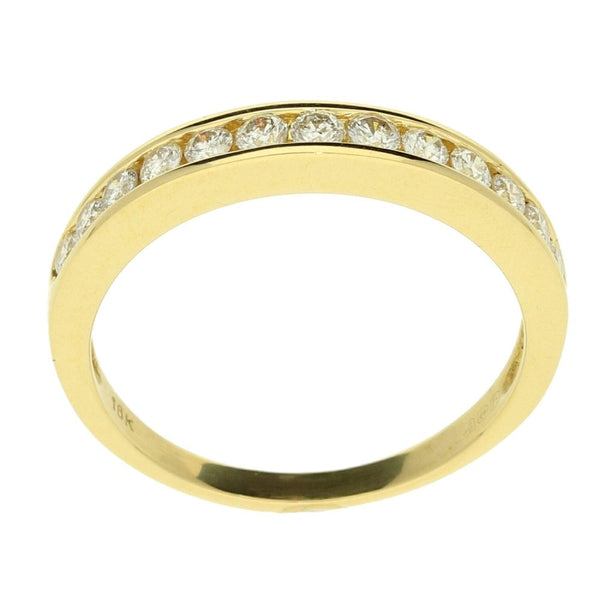 18ct Yellow Gold Half Eternity Ring 0.50ct - Size P