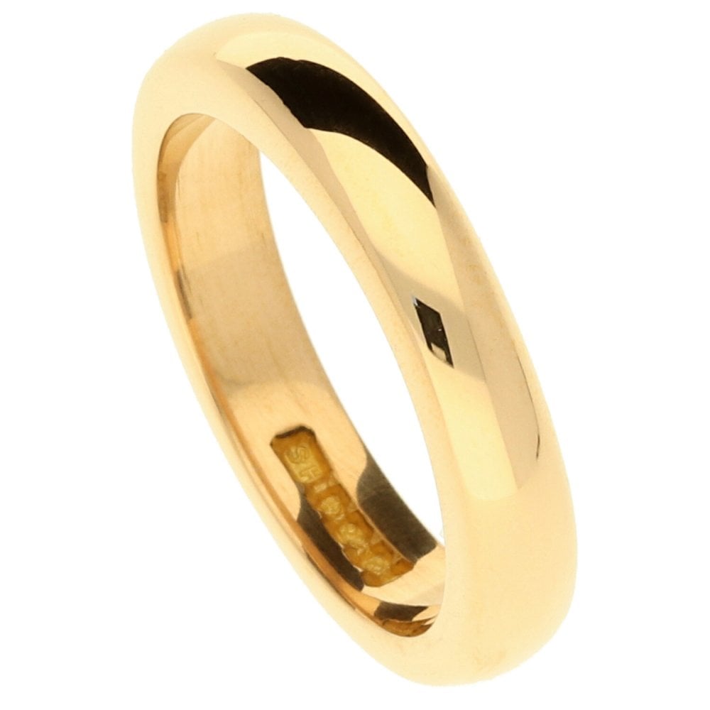 22ct D-Shape Wedding Band - 8.5g