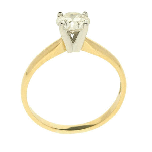 18ct Yellow Gold Four-Claw Diamond Solitaire - 1.07ct