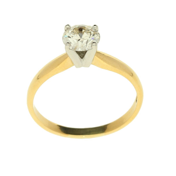 18ct Yellow Gold Four-Claw Diamond Solitaire - 1.07ct