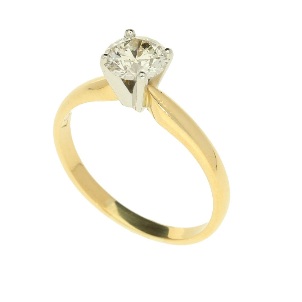 18ct Yellow Gold Four-Claw Diamond Solitaire - 1.07ct