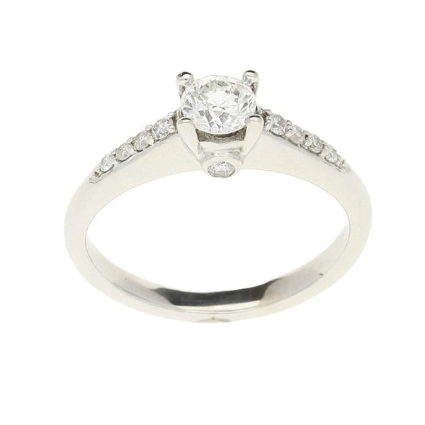 18ct White Gold Diamond Engagement Ring - 0.51ct
