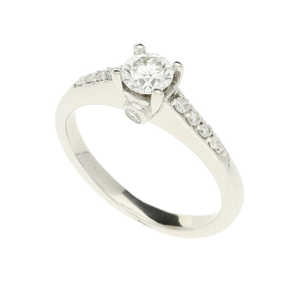 18ct White Gold Diamond Engagement Ring - 0.51ct