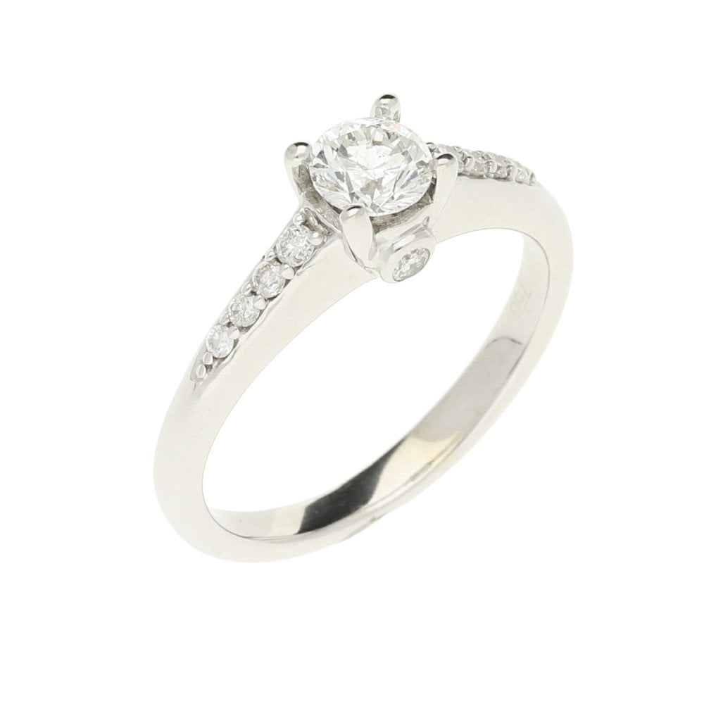 18ct White Gold Diamond Engagement Ring - 0.51ct