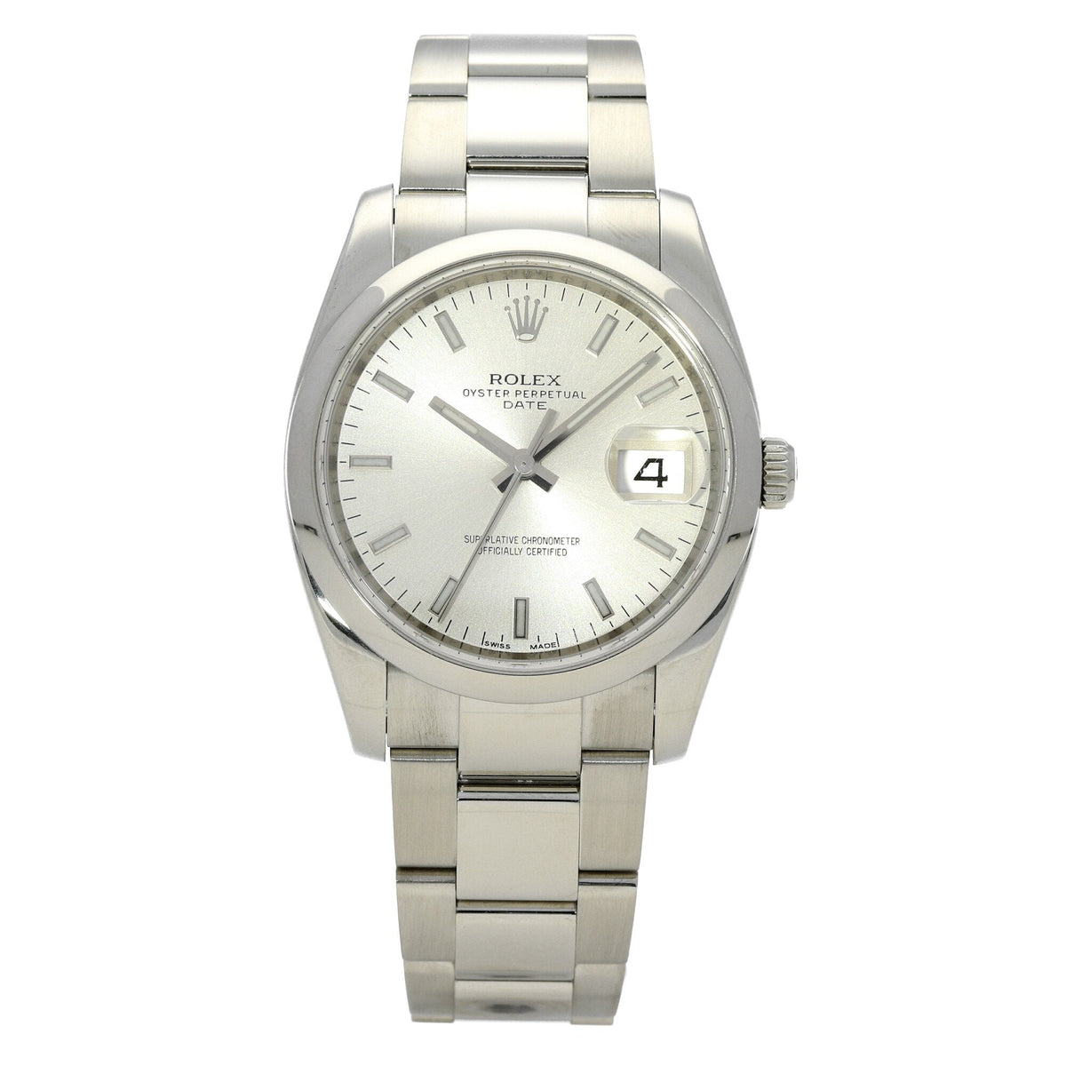 Oyster Perpetual Date 115200 - Silver Dial - 2014