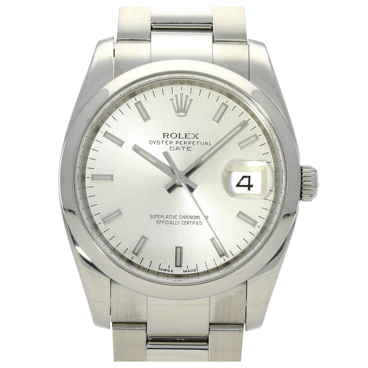 Oyster Perpetual Date 115200 - Silver Dial - 2014
