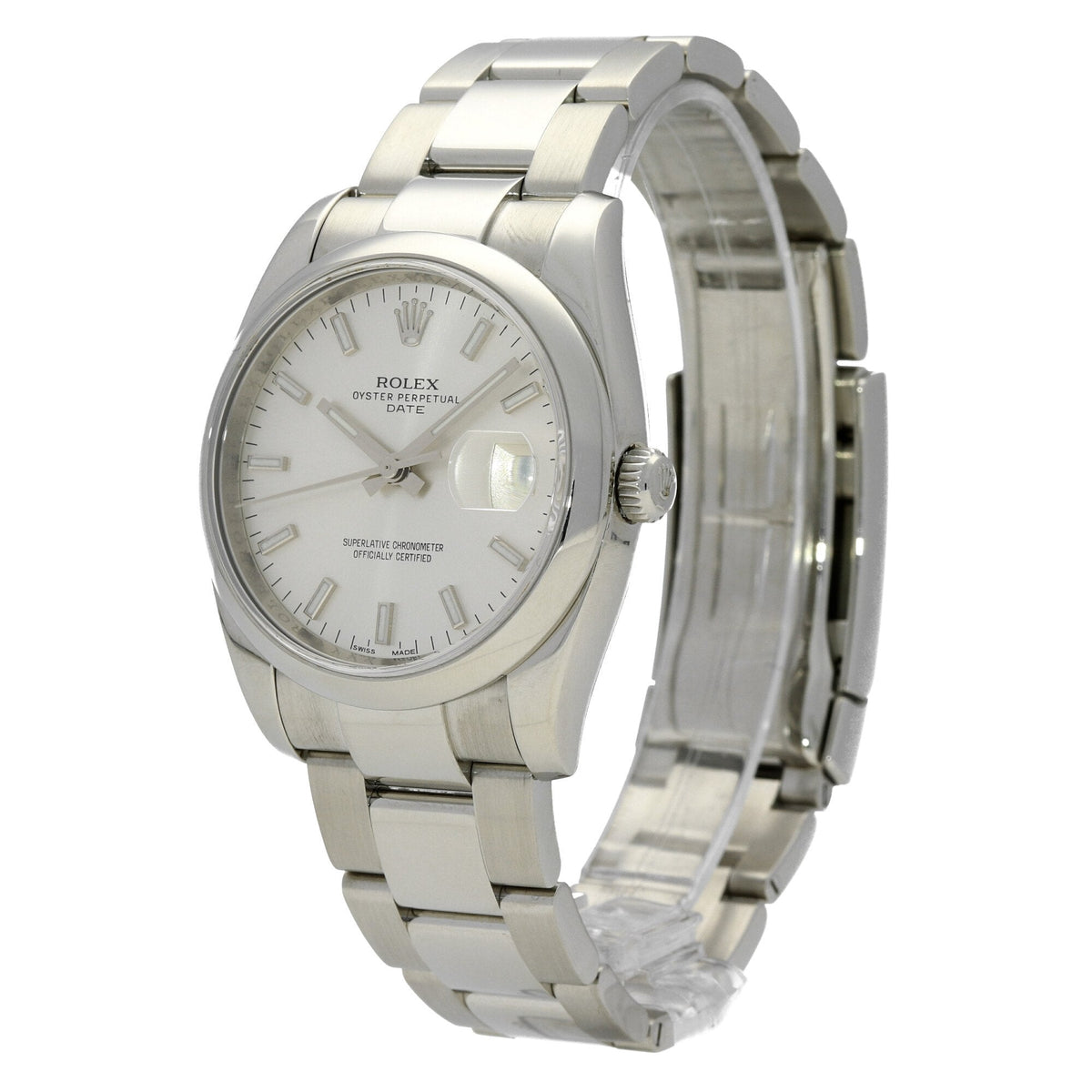 Oyster Perpetual Date 115200 - Silver Dial - 2014