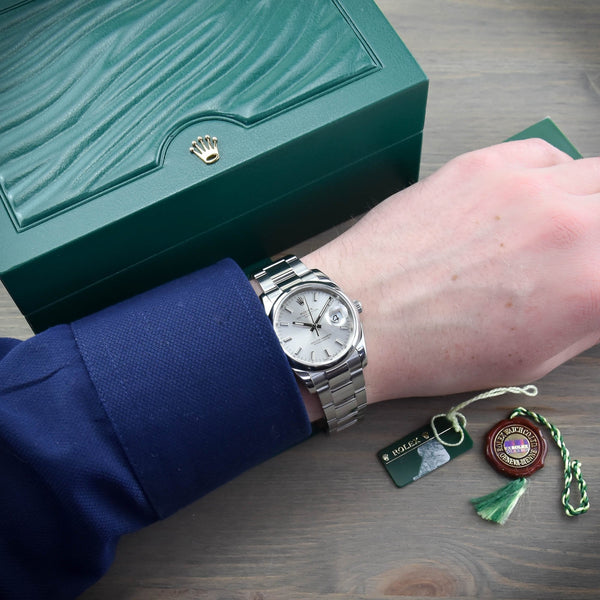 Oyster Perpetual Date 115200 - Silver Dial - 2014