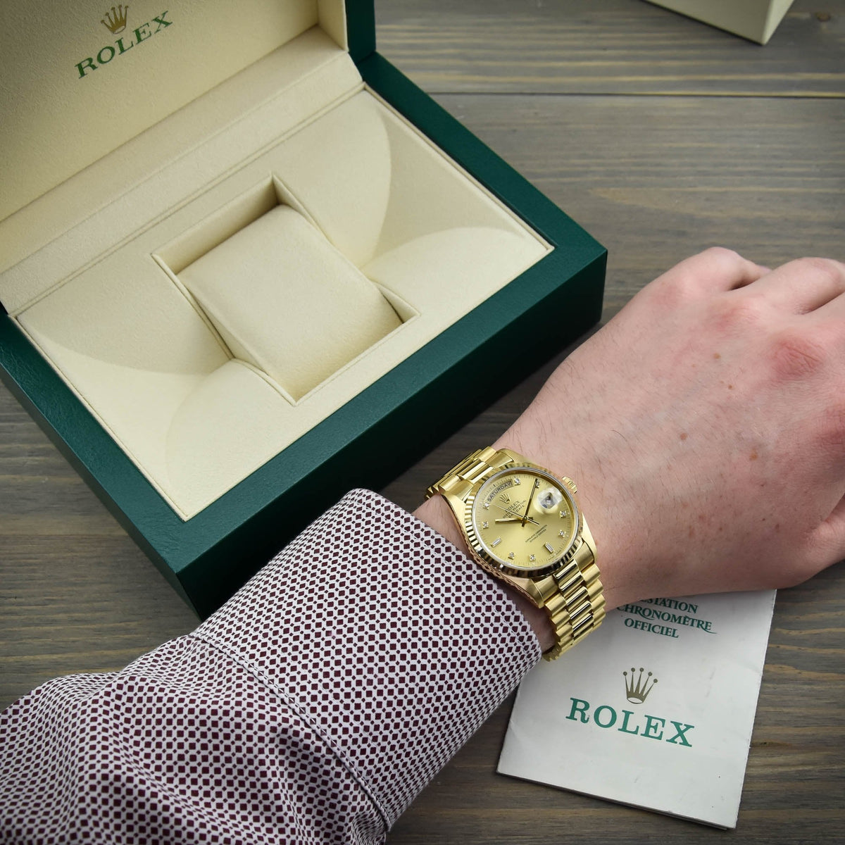 Day-Date 18238 - Champagne Diamond Dial - 1991