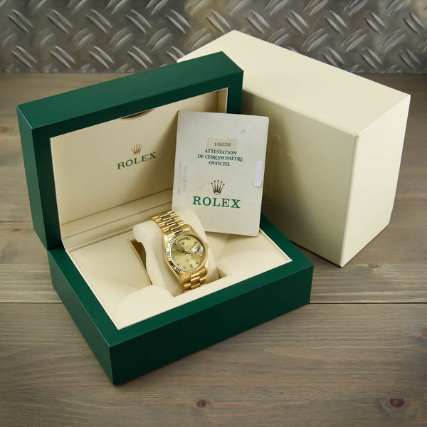 Day-Date 18238 - Champagne Diamond Dial - 1991