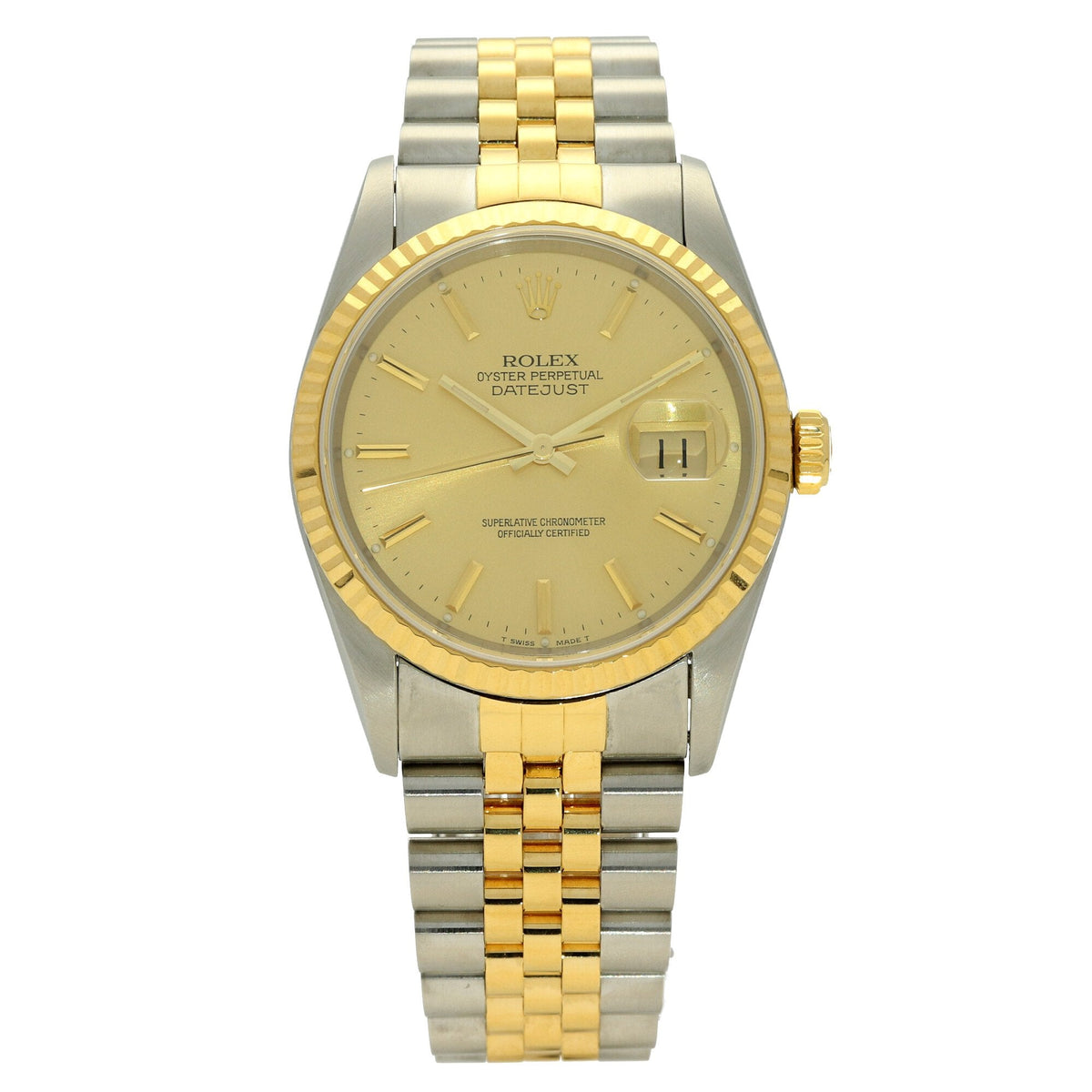 Datejust 36 16233 - Champagne Baton Dial - 1993