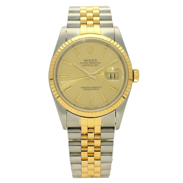 Datejust 36 16233 - Champagne Baton Dial - 1993