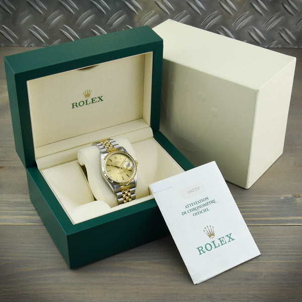 Datejust 36 16233 - Champagne Baton Dial - 1993