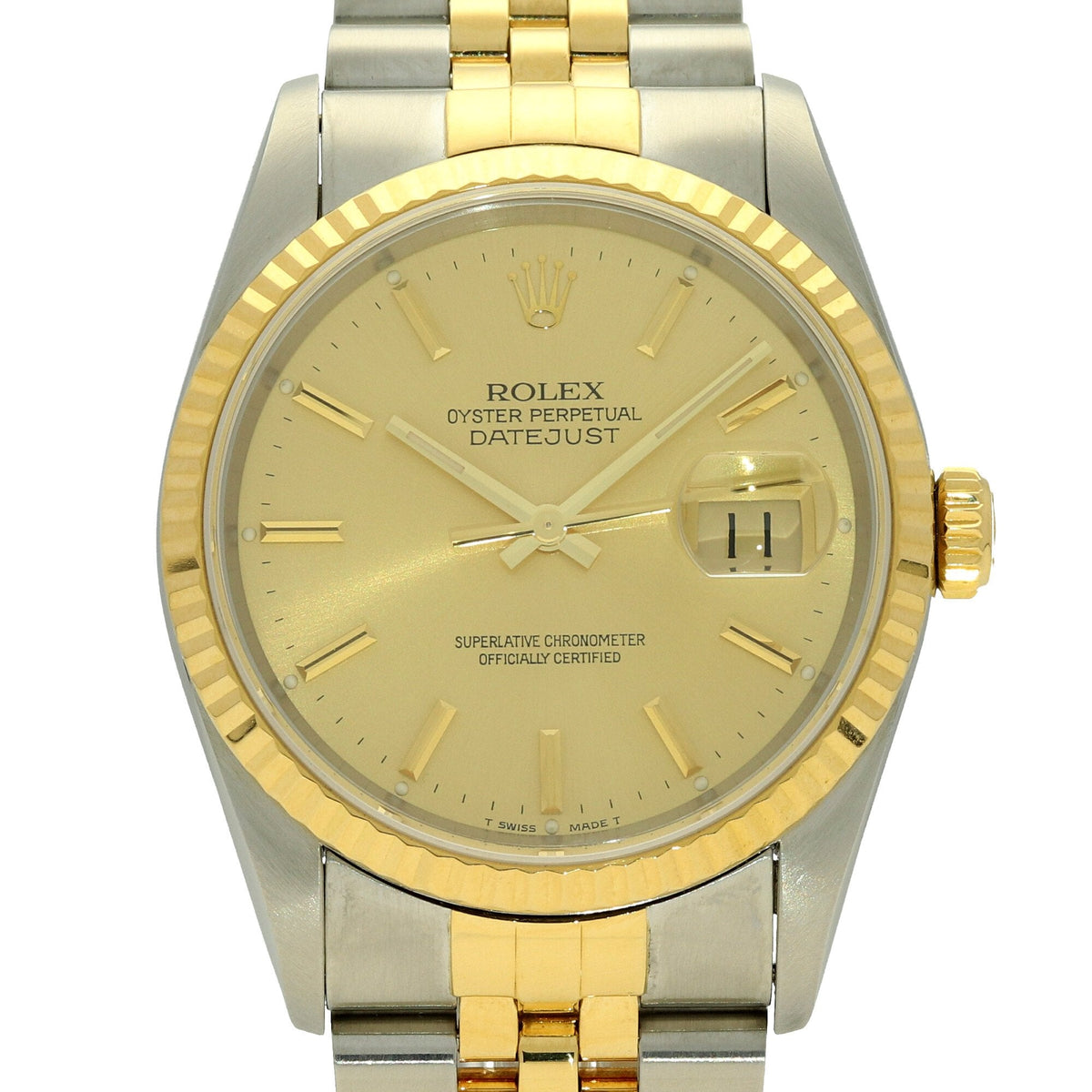 Datejust 36 16233 - Champagne Baton Dial - 1993