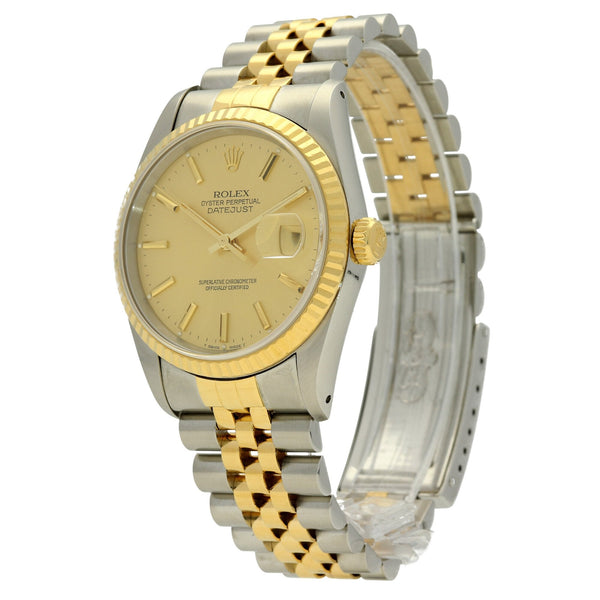 Datejust 36 16233 - Champagne Baton Dial - 1993