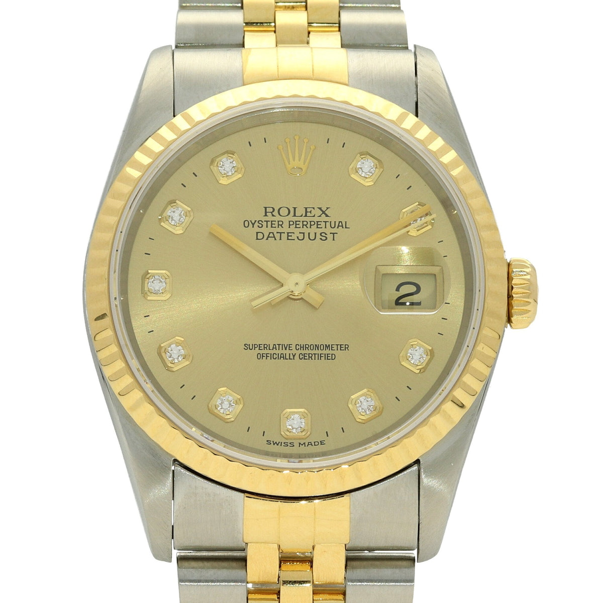Datejust 36 16233 - Champagne Diamond Dial - 1998