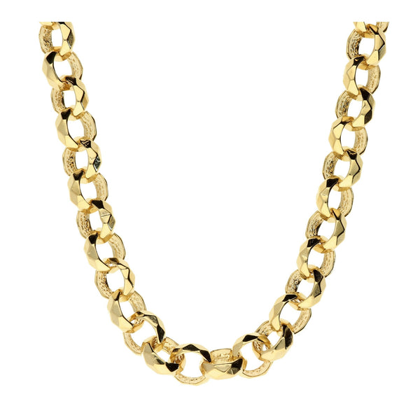 9ct Yellow Gold Heavy Belcher Chain - 97.3g