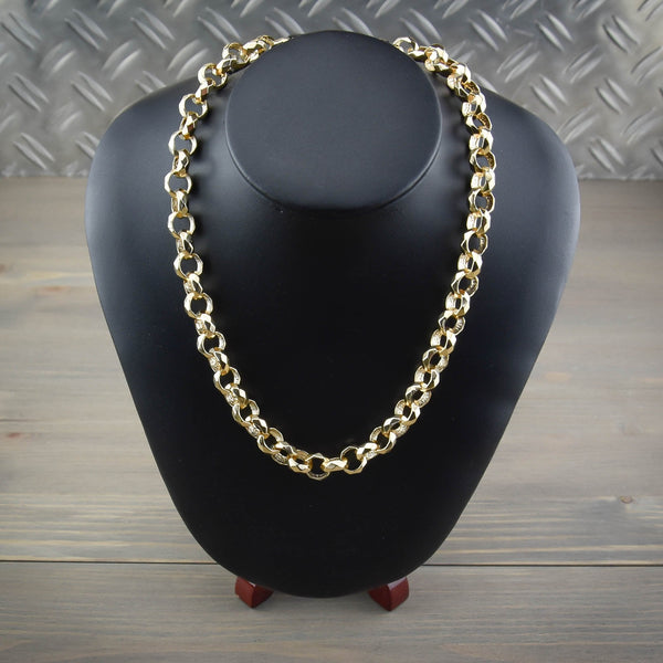 9ct Yellow Gold Heavy Belcher Chain - 97.3g