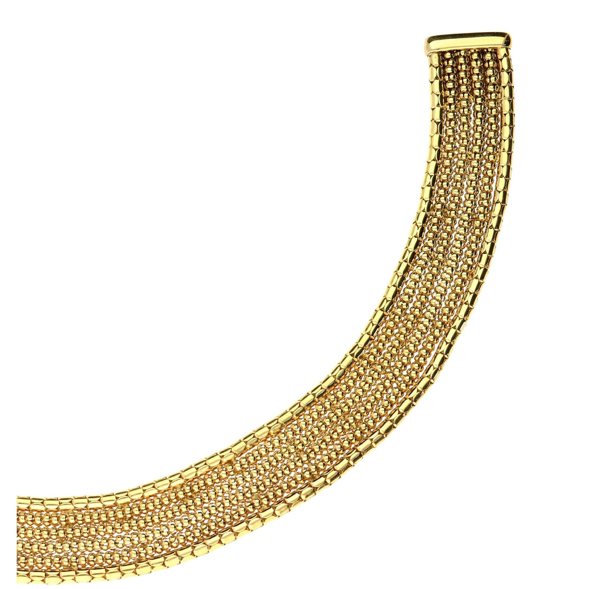 9ct Yellow Gold Popcorn Necklet - 16 Inch