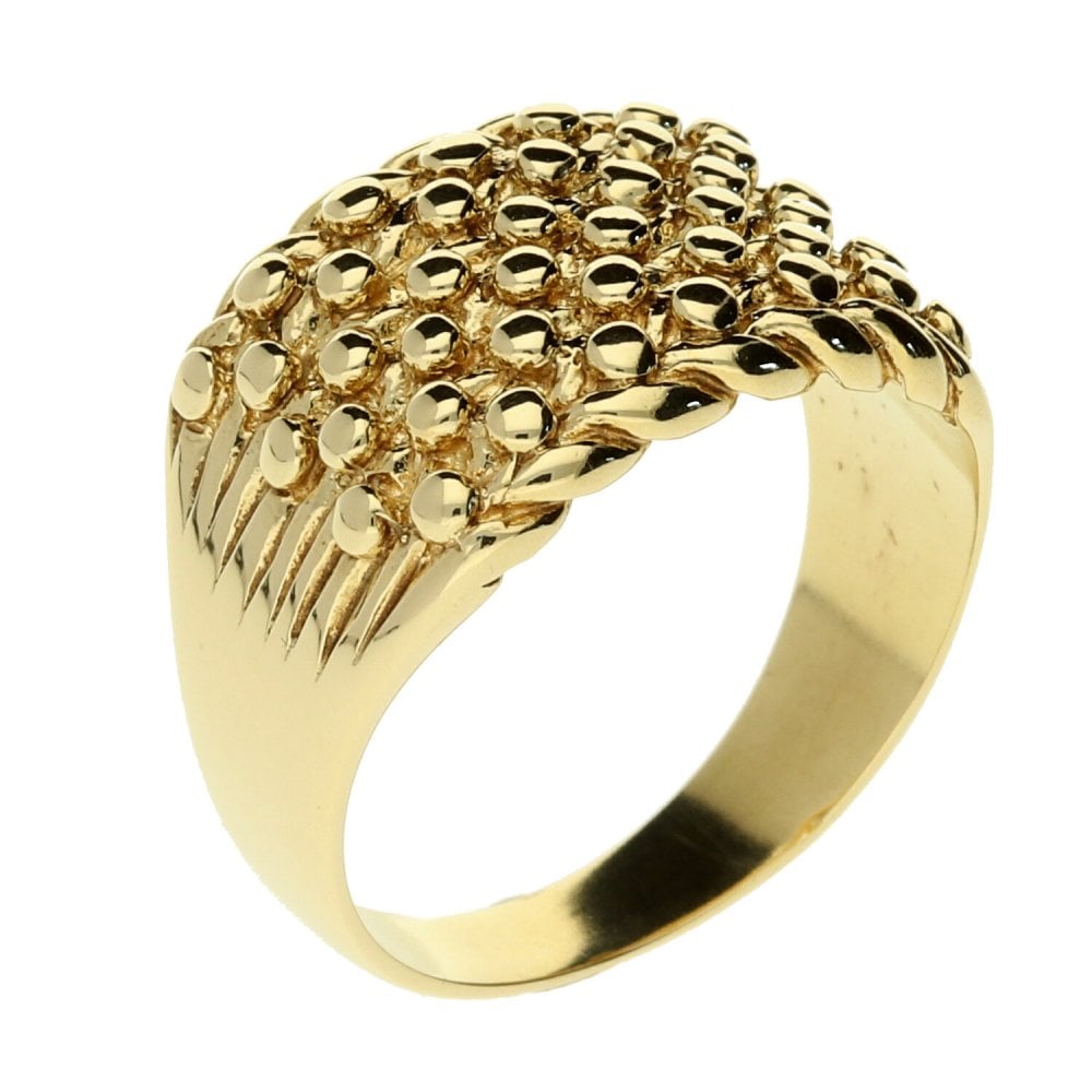 9ct Yellow Gold Shot Ring -7.6g