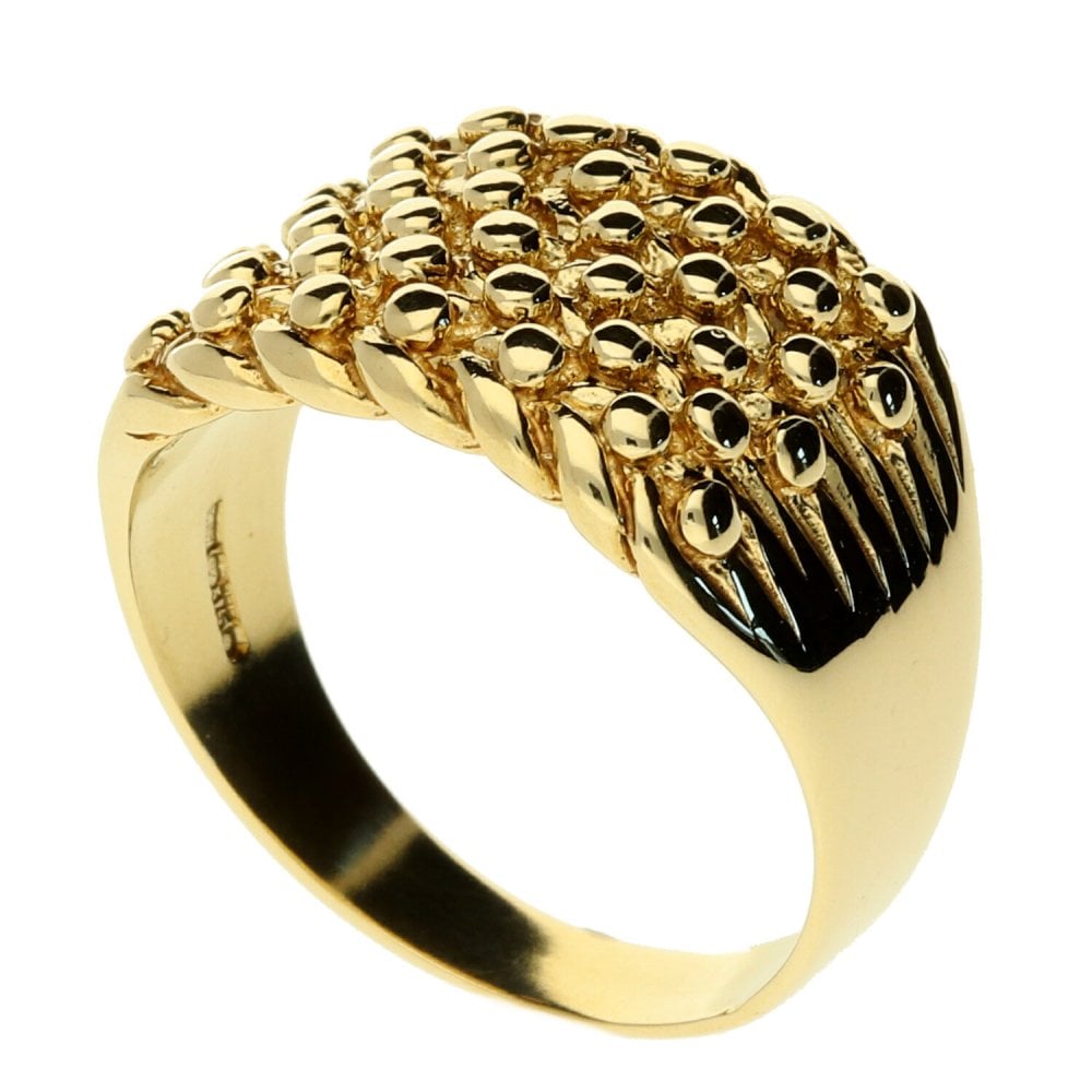 9ct Yellow Gold Shot Ring -7.6g