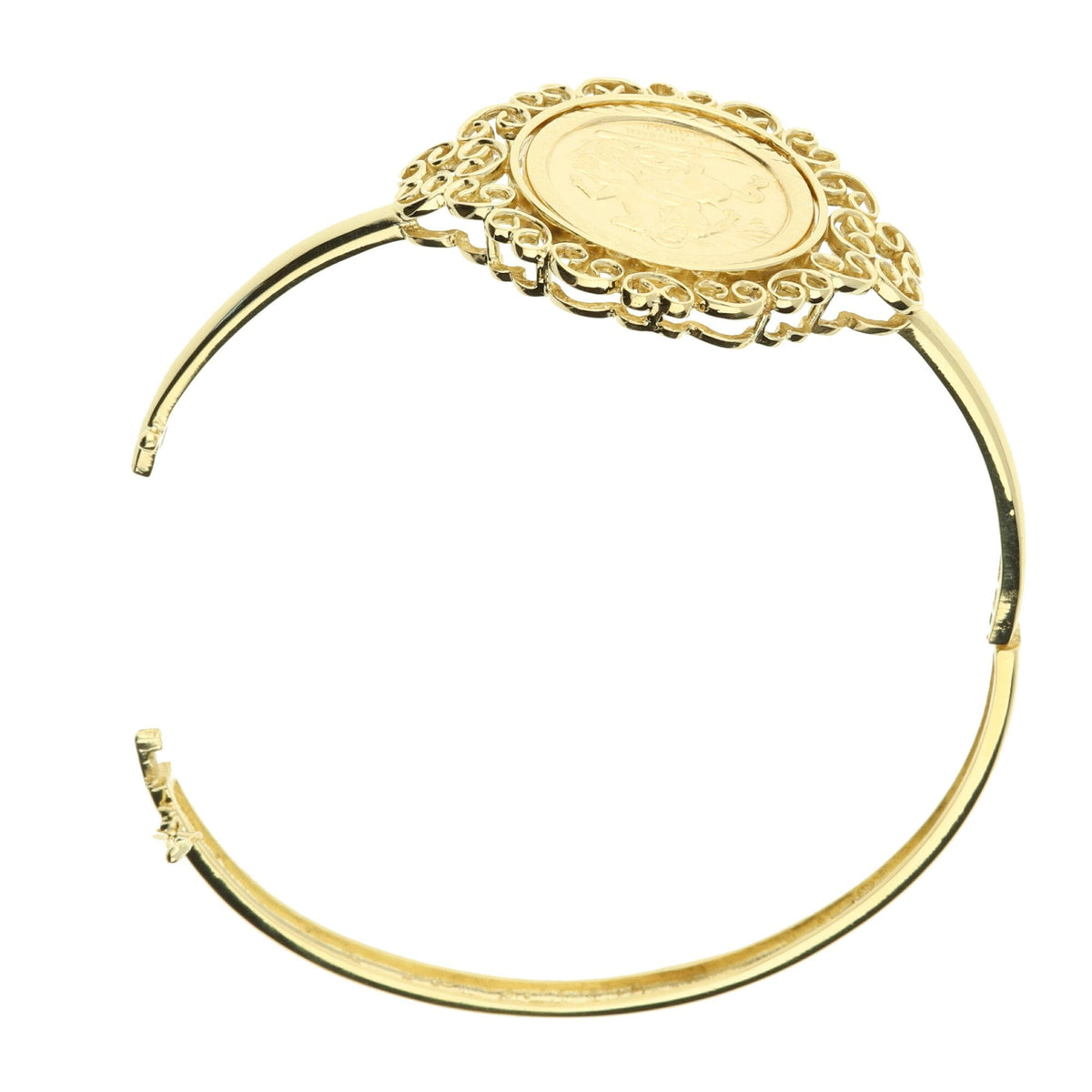 9ct Yellow Gold St George Bangle - 11.5g