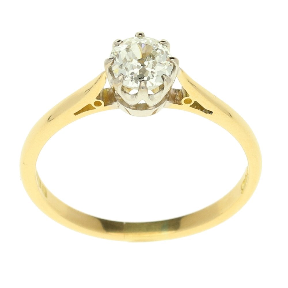 18ct Yellow Gold Diamond Engagement Ring - 0.49ct