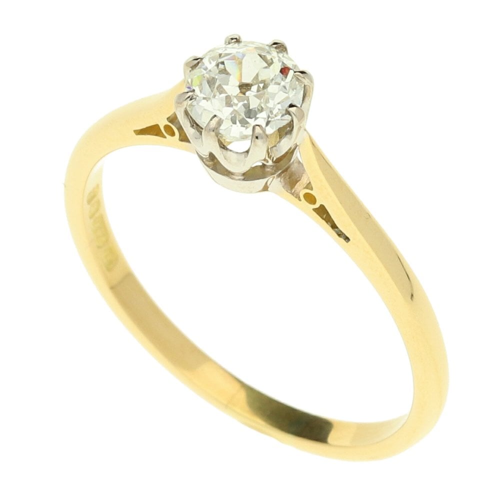 18ct Yellow Gold Diamond Engagement Ring - 0.49ct