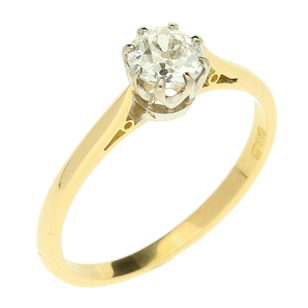 18ct Yellow Gold Diamond Engagement Ring - 0.49ct