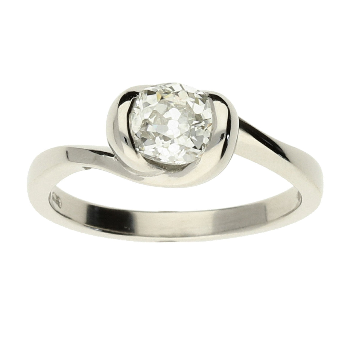 Platinum Oval Diamond Engagement Ring - 0.88ct