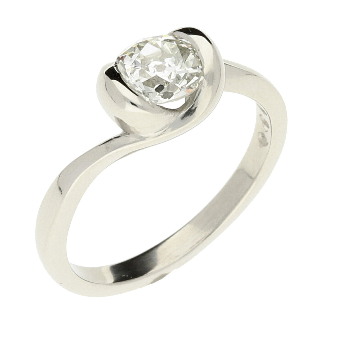 Platinum Oval Diamond Engagement Ring - 0.88ct